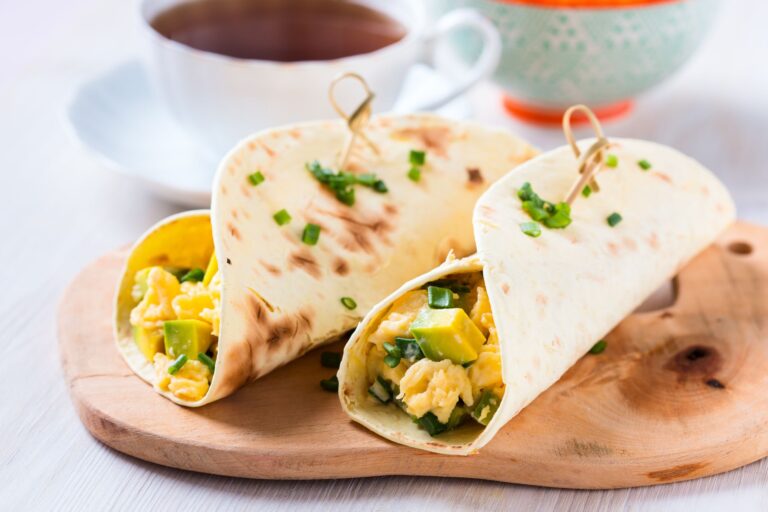 Avocado and Scrambled Egg Wraps
