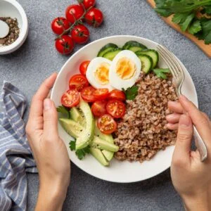 Buddha Bowl with Buckwheat and Veggies