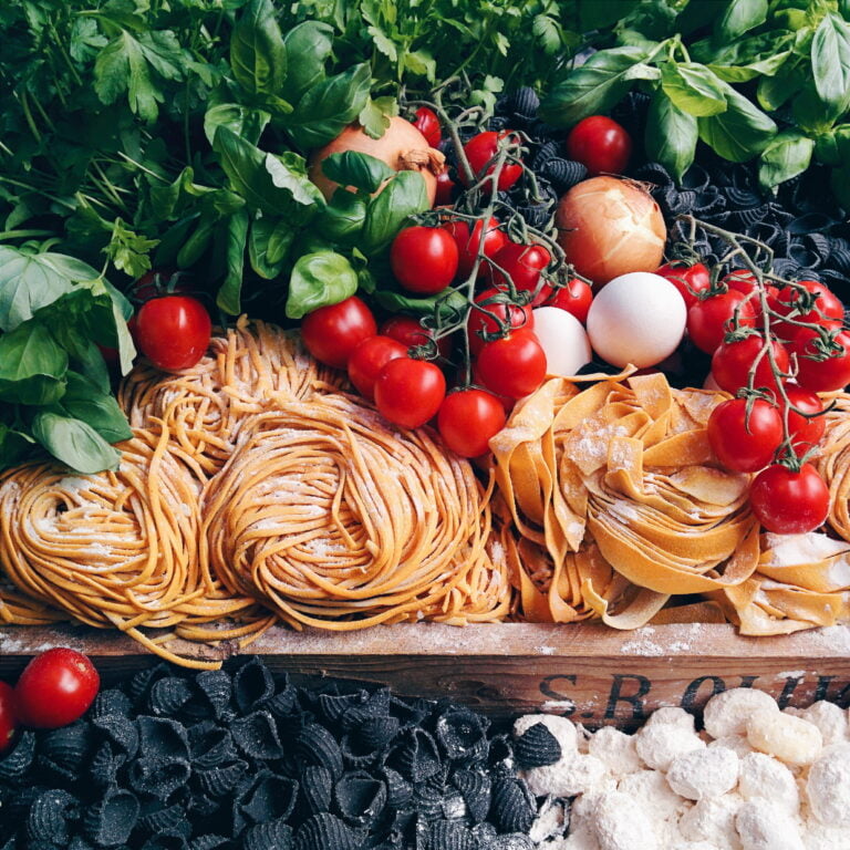 Whole wheat pasta with roasted vegetables