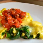 scrambled eggs with spinach