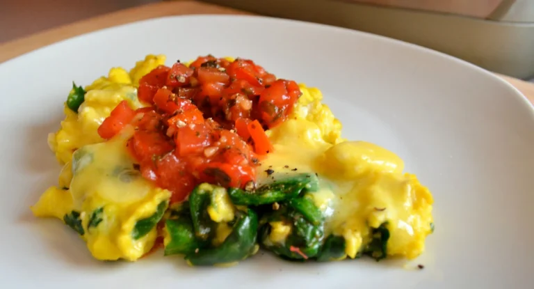 scrambled eggs with spinach