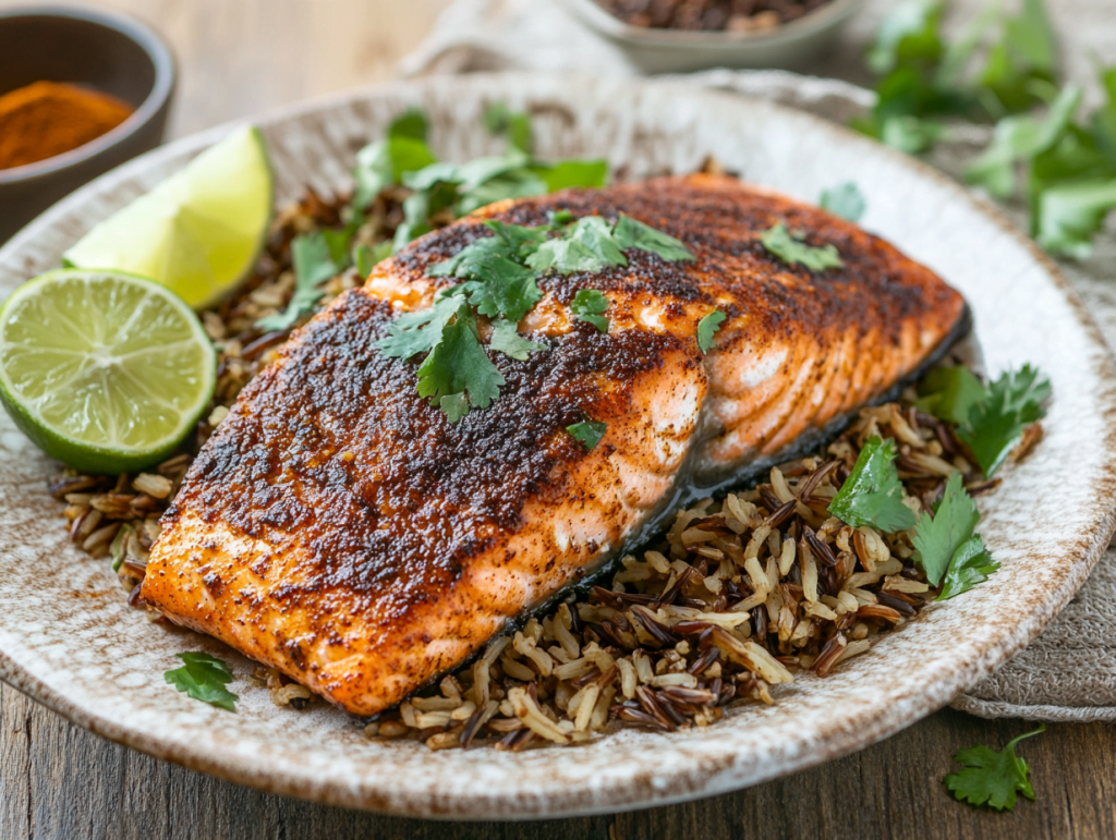 Ancho Rice Ancho Chili Salmon with Wild Rice – Bold And Spicy - Recipe Guide World
