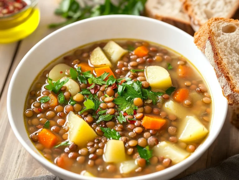 Lentil Soup with Potatoes