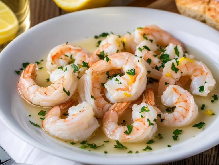 White Wine Poached Shrimp Recipe