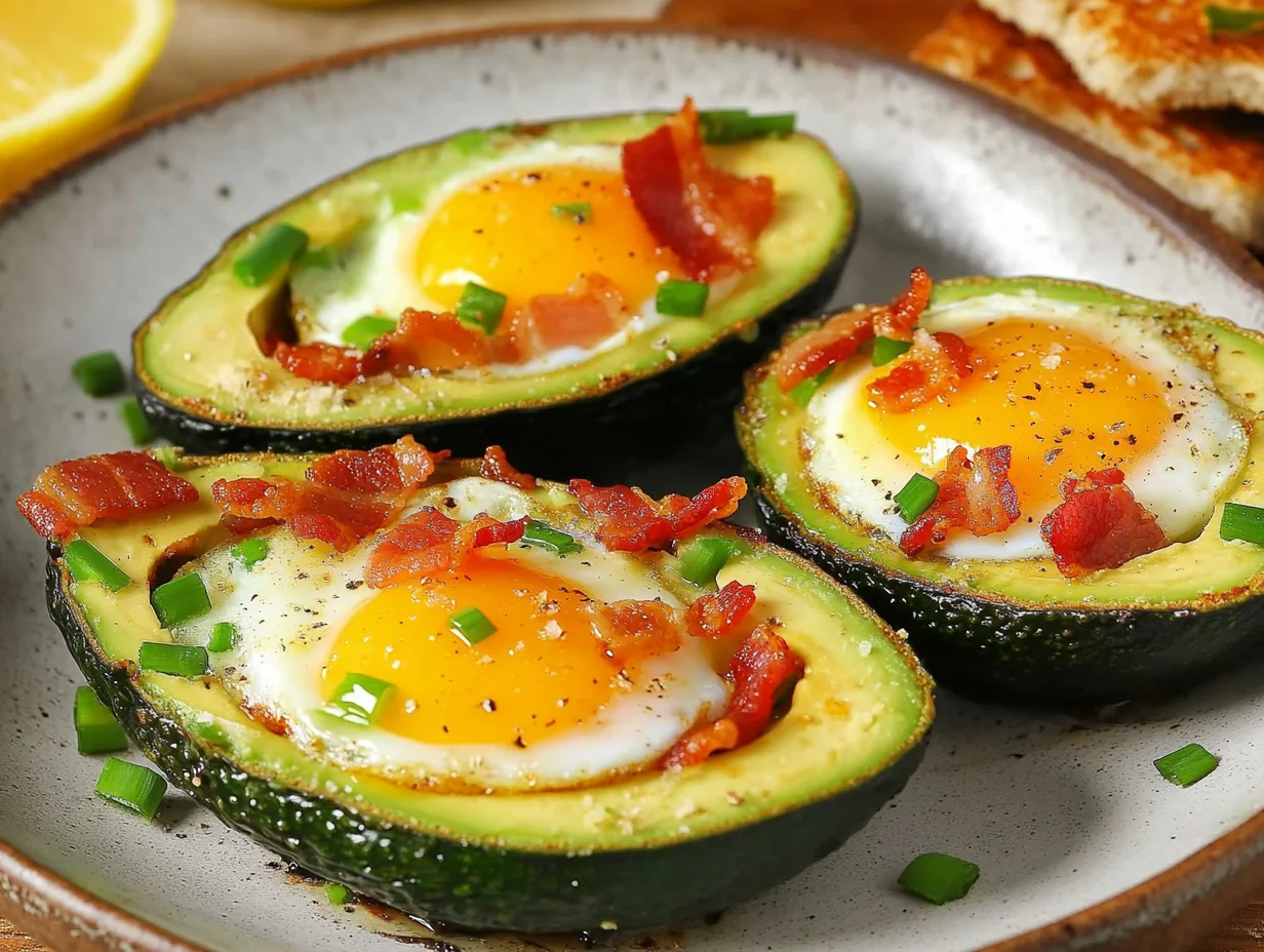 Baked Avocado with Egg and Bacon Recipe
