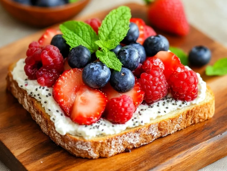 Cottage Cheese and Berry Toast
