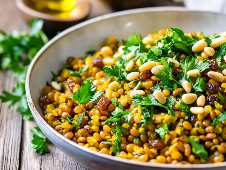 Lentil and Bulgur Pilaf