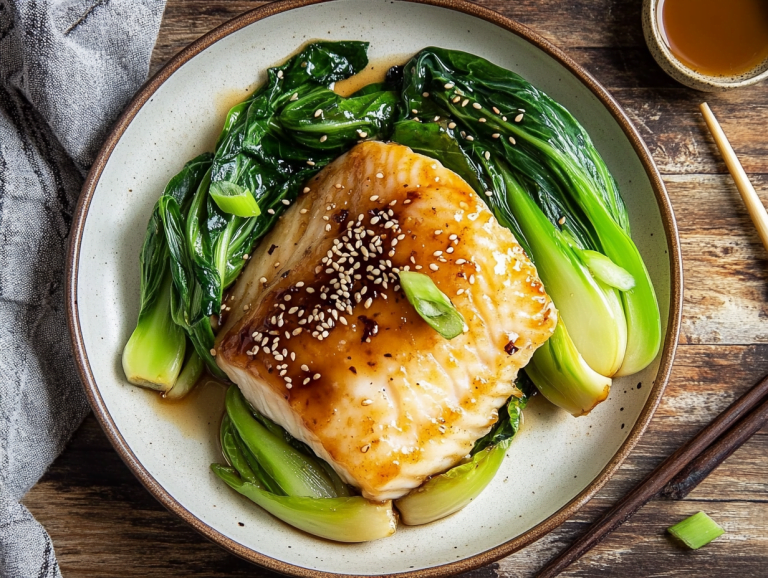 Miso Glazed Cod with Bok Choy – A Savory and Healthy Delight