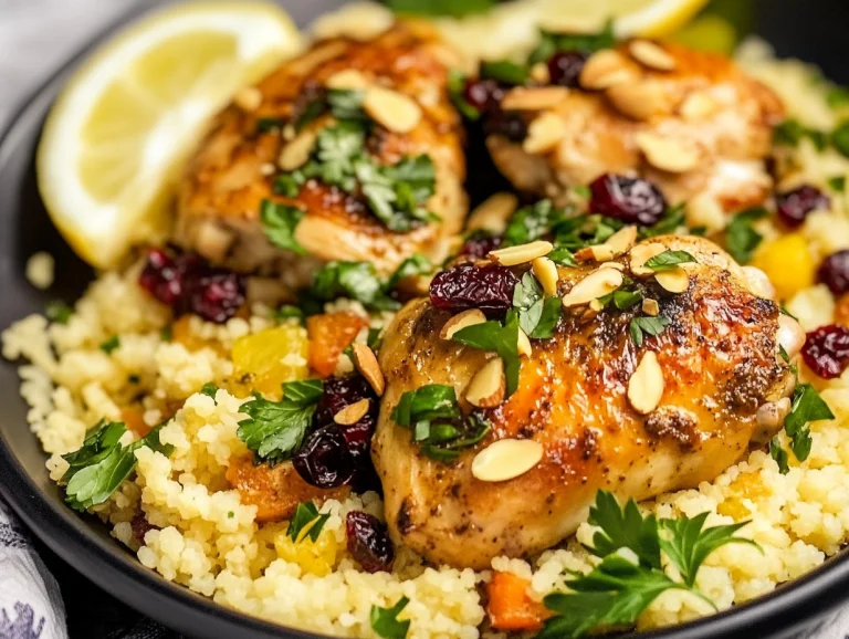 Moroccan Chicken with Couscous – A Flavorful, Spiced Delight