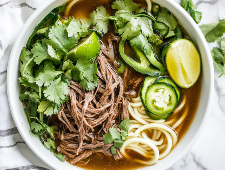 Slow Cooker Beef Pho with Zoodles