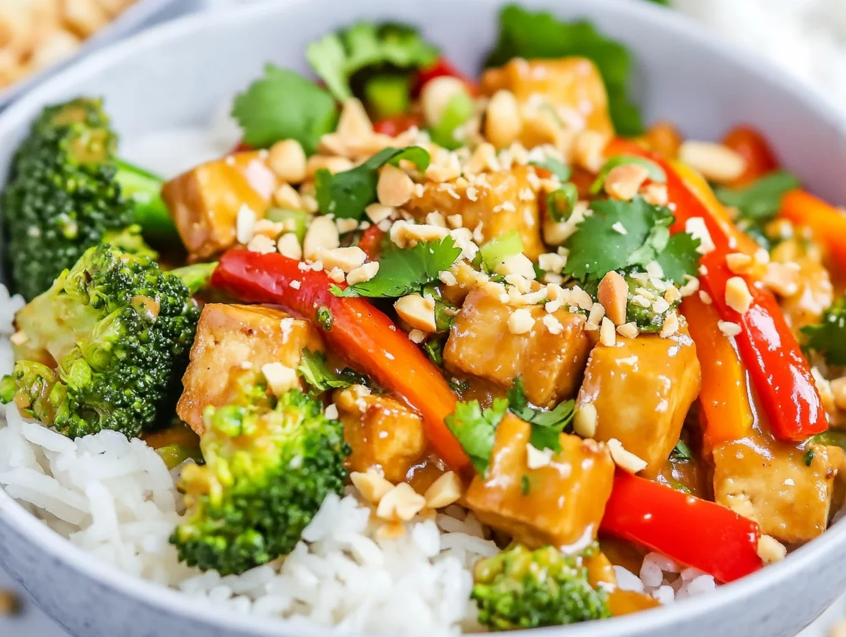 Spicy Thai Peanut Tofu Stir-Fry Recipe