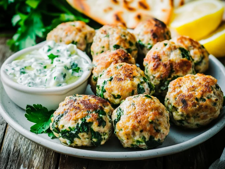Spinach and Feta Turkey Meatballs