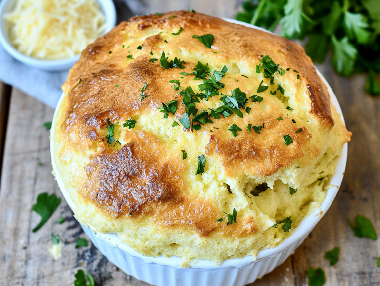 Vegetable, Herb, and Cheese Soufflé
