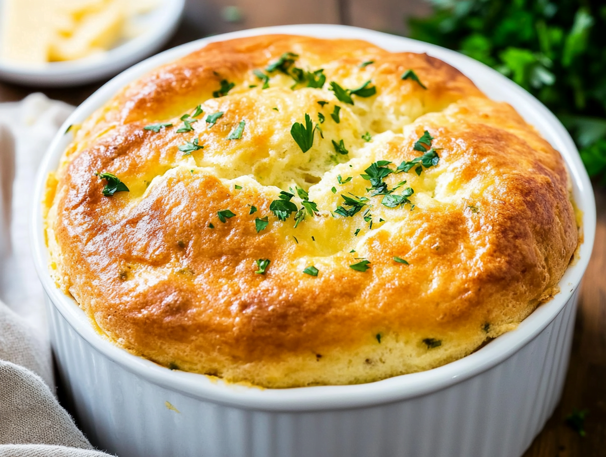 Vegetable, Herb, and Cheese Soufflé Recipe