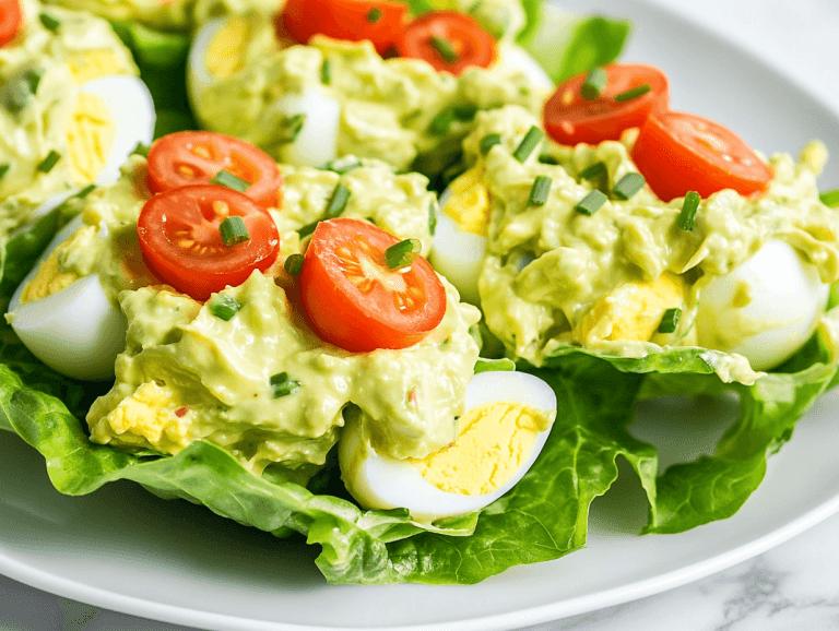 Avocado Egg Salad Lettuce Wraps – Creamy And Packed with Flavor