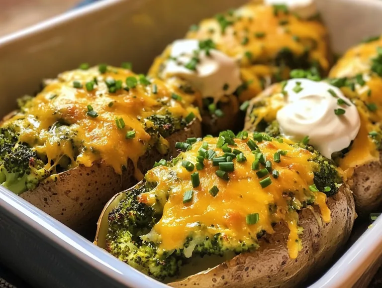 Broccoli and Cheddar Stuffed Baked Potatoes – Cheesy And Hearty