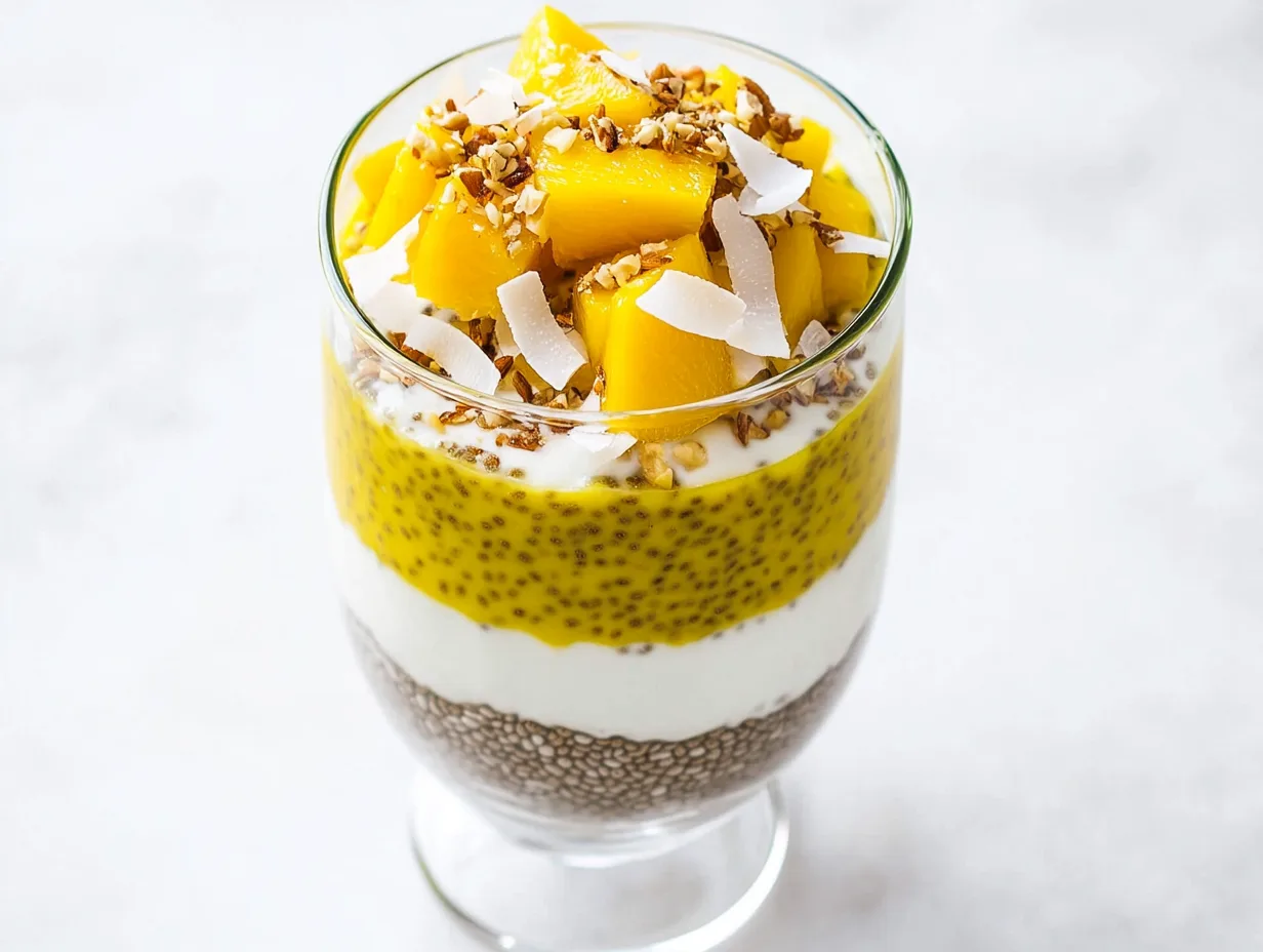 Chia Seed Pudding with Mango Puree