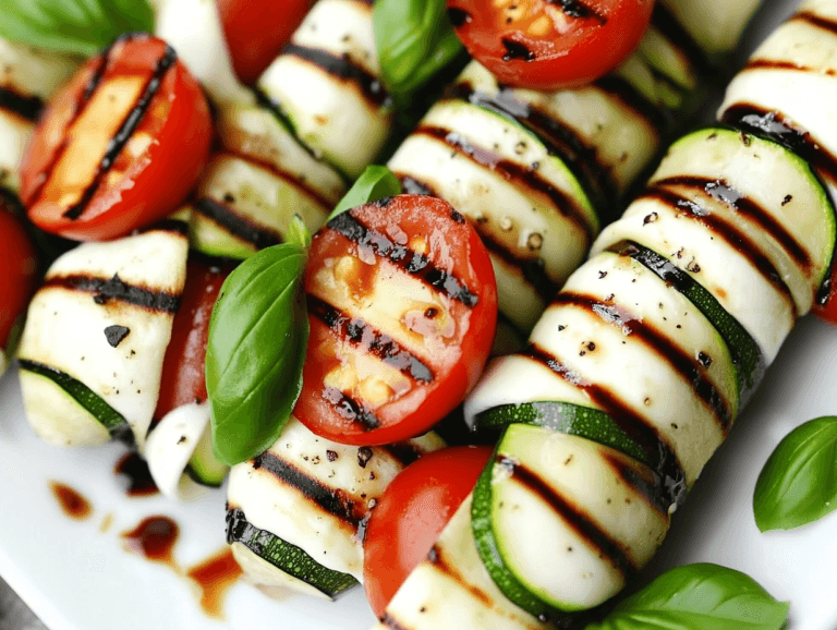 Grilled Zucchini Caprese Wraps – A Fresh, Healthy, and Flavorful Delight