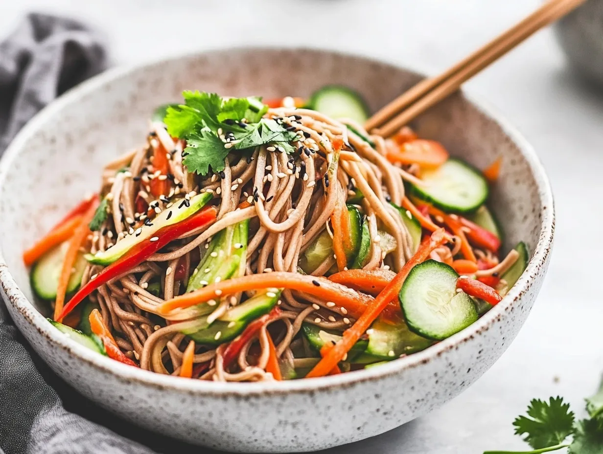 Soba Noodle Salad with Sesame Dressing Recipe
