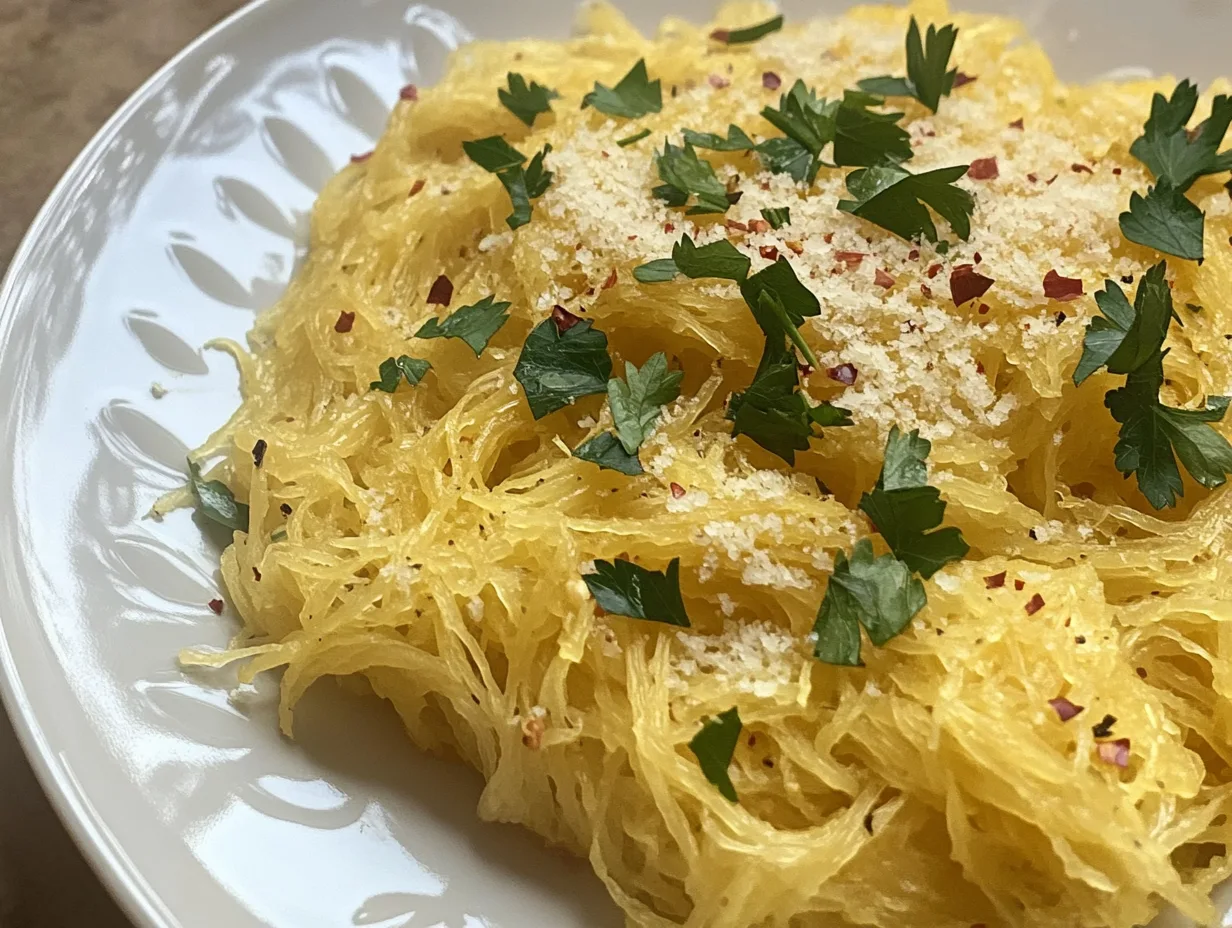 Spaghetti Squash with Garlic Parmesan Sauce Recipe
