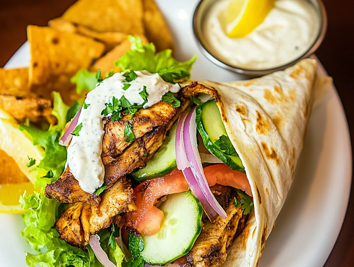 Chicken Shawarma with Garlic Yogurt Sauce Recipe