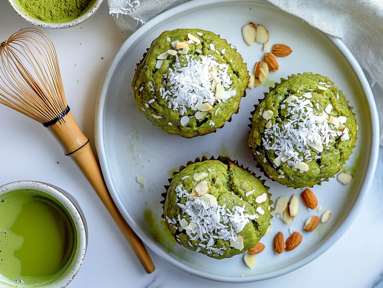 Matcha Muffins with Almond Flour Recipe