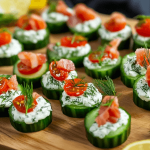 Stuffed Cucumber Bites