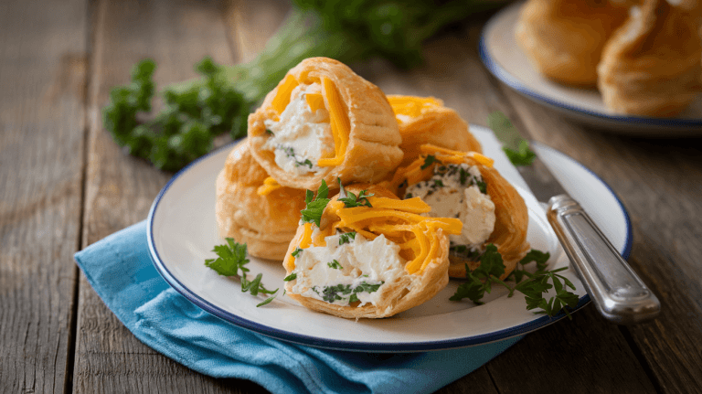 Savory Herb and Cheese Puff Pastry Bites
