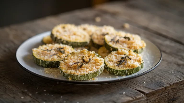 Crispy Parmesan Zucchini Rounds