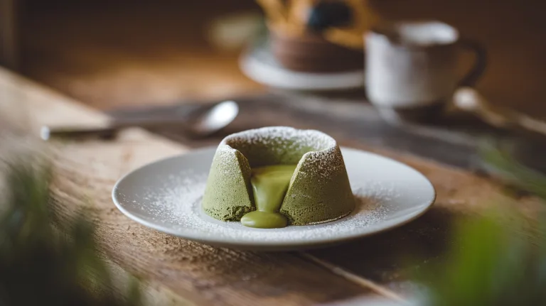 Matcha White Chocolate Lava Cake – A Decadent Green Tea Surprise