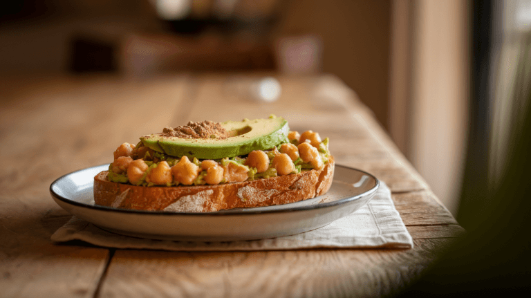 Savory Avocado Chickpea Toast – A Protein-Packed Snack for Any Time