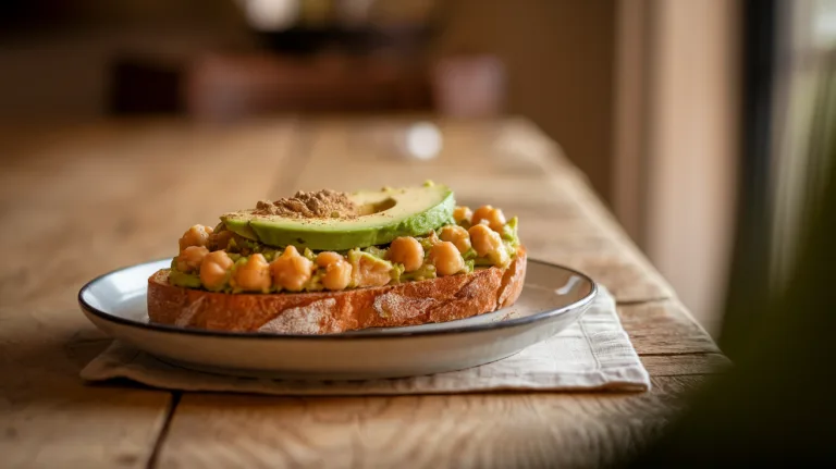 Savory Avocado Chickpea Toast – A Protein-Packed Snack for Any Time