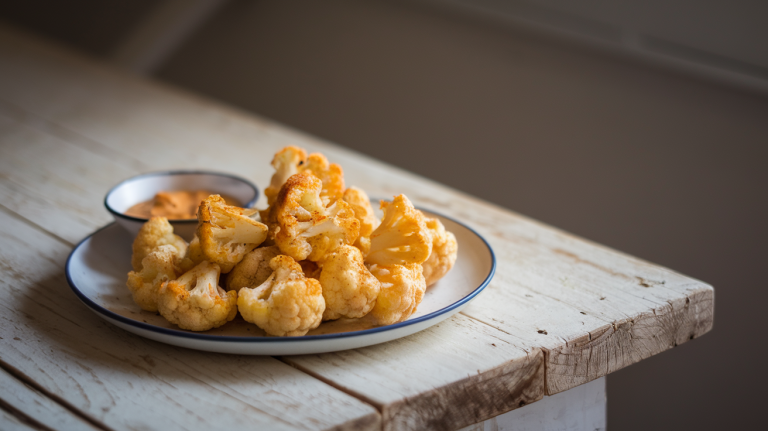Crispy Coconut Curry Cauliflower Bites
