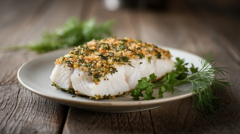 Crispy Herb-Crusted Cod – A Light and Flavorful Seafood Delight