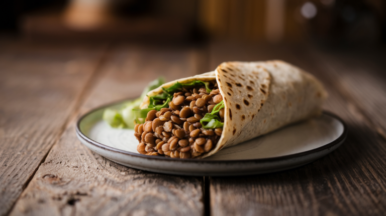 Mediterranean Lentil Wrap