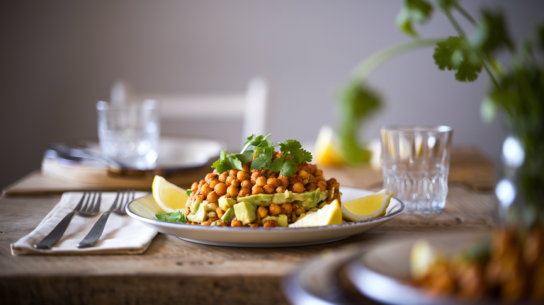 Spicy Roasted Chickpea and Avocado Salad