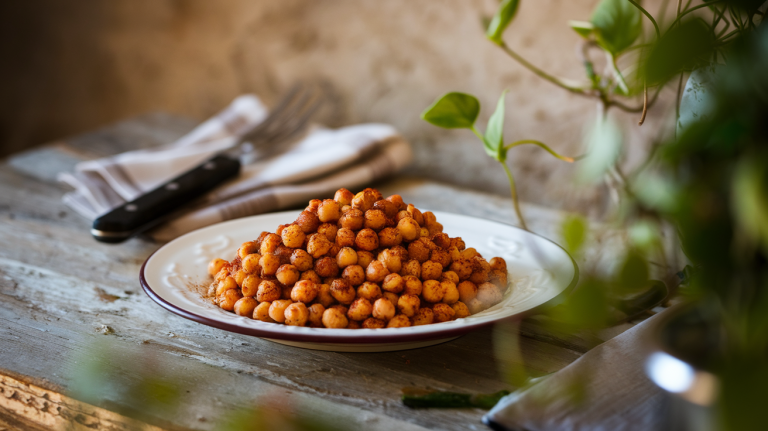 Spicy Roasted Chickpeas – Crunchy and Flavor-Packed Snack
